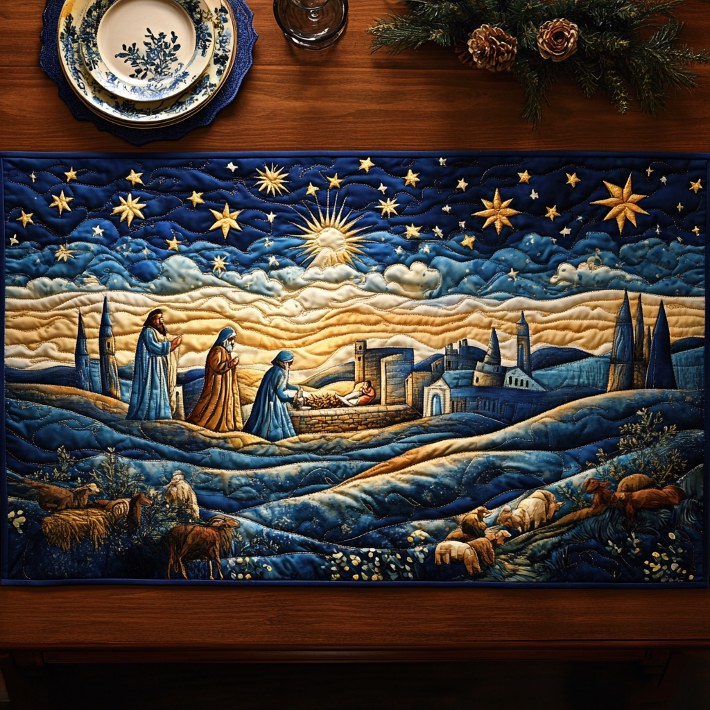 Skønheden i Betlehem Quilted Table Runner