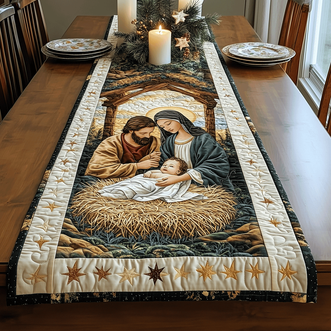 Bethlehem Peace Quilted Table Runner