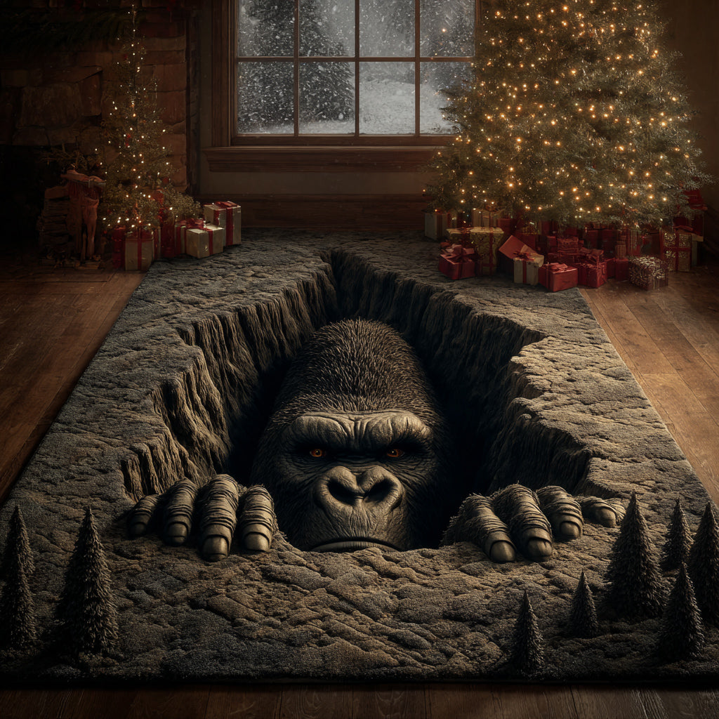 Bigfoot Emergence Realm Area Rug