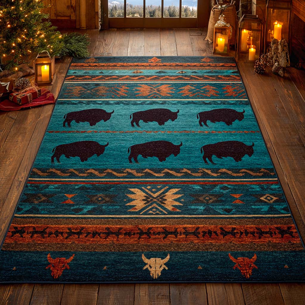 Bison Spirit Dawn Area Rug
