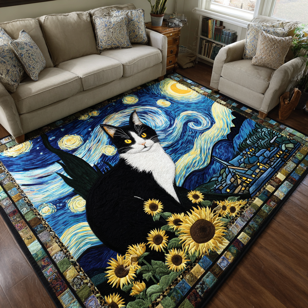 Blissful Cat Area Rug