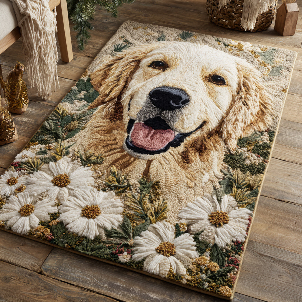 Bloom Golden Retriever Area Rug