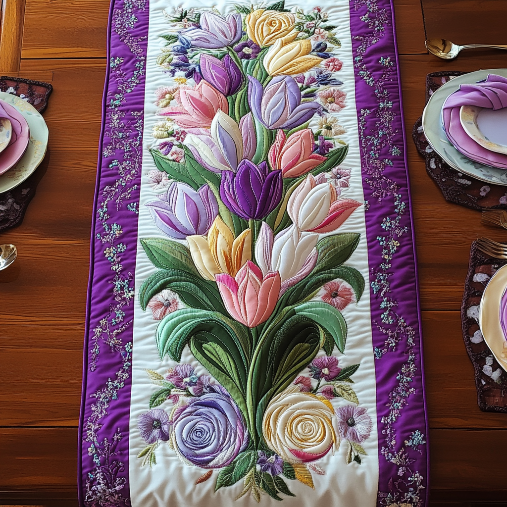 Bloom Haven Quilted Table Runner