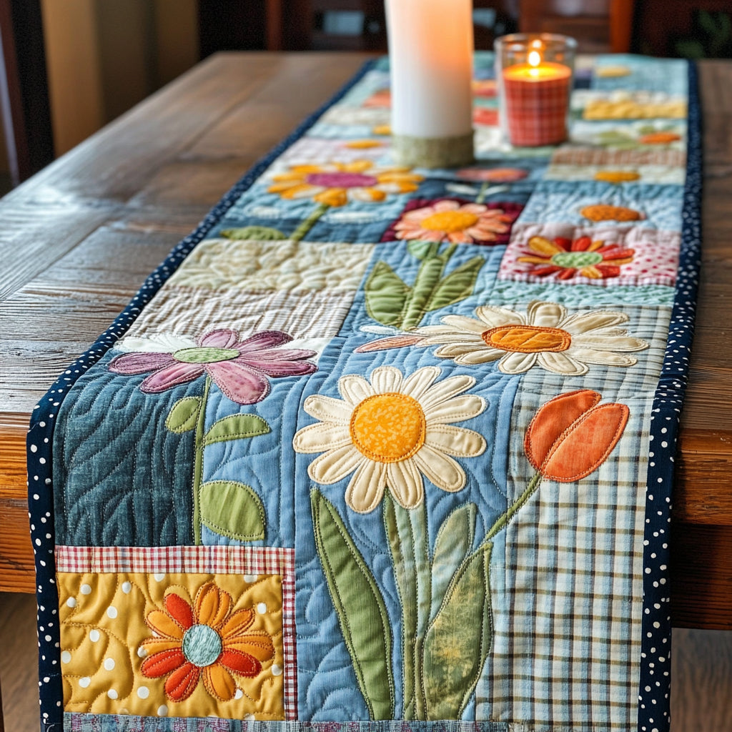 Blomster Quiltet Bordløber