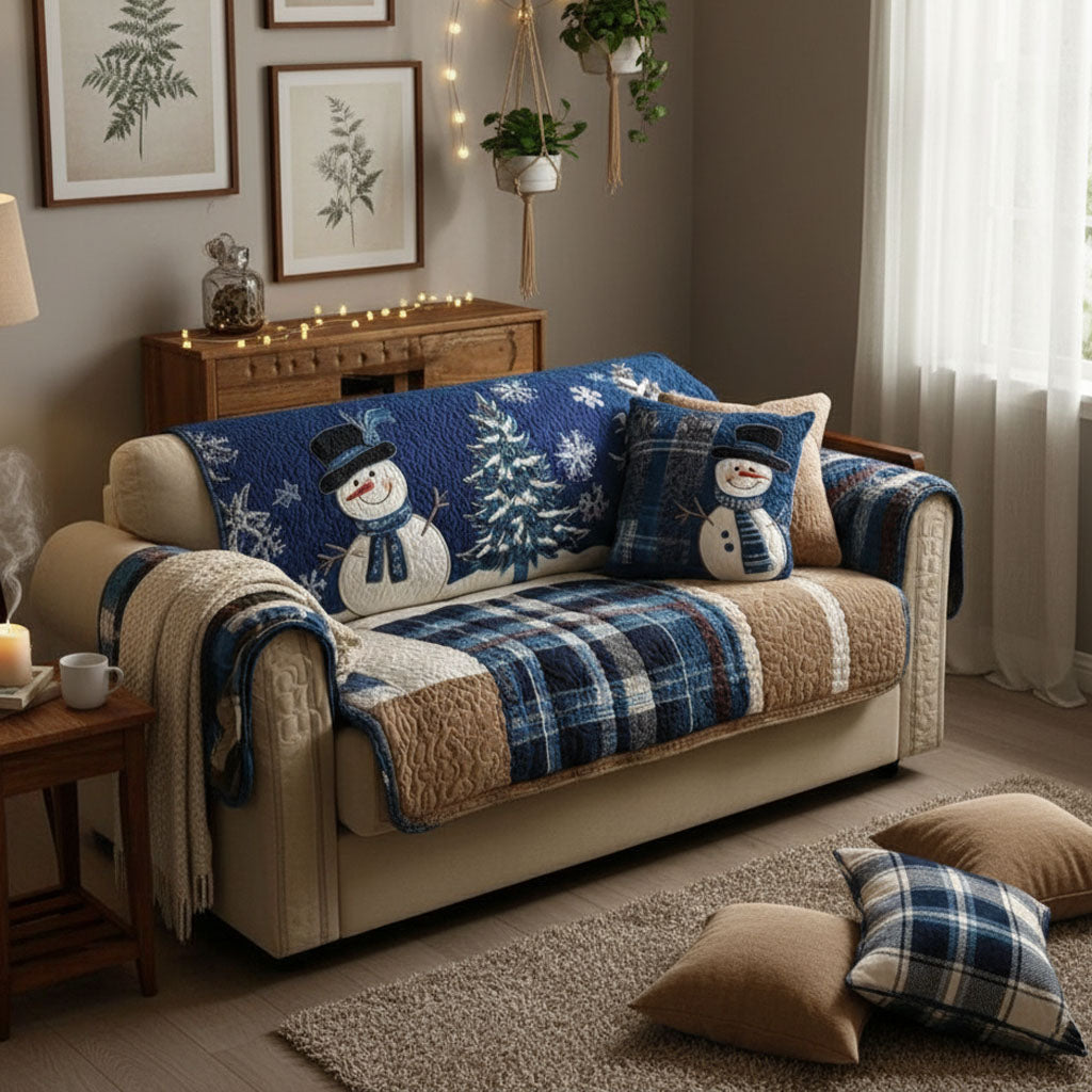 Blå Festlige Nætter Polstret Sofa Dække