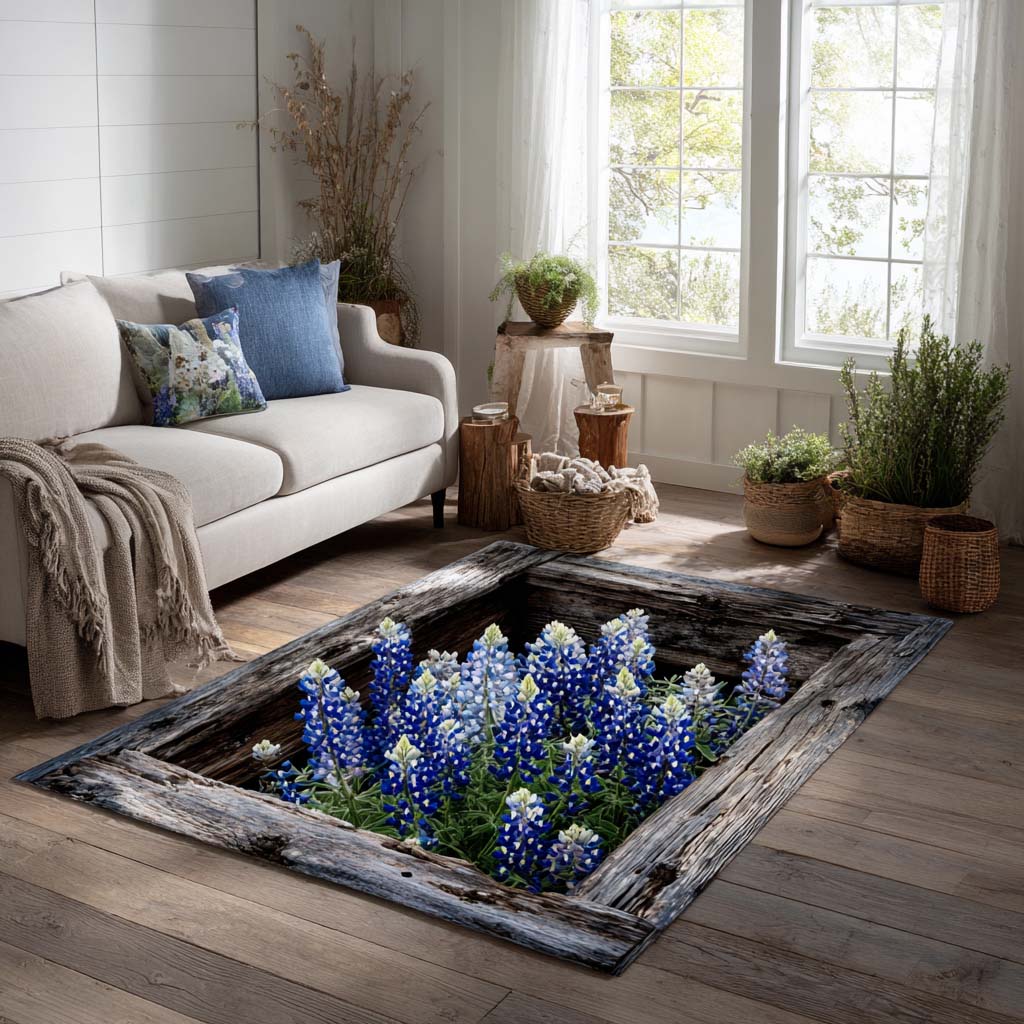 Bluebonnet Field Area Rug