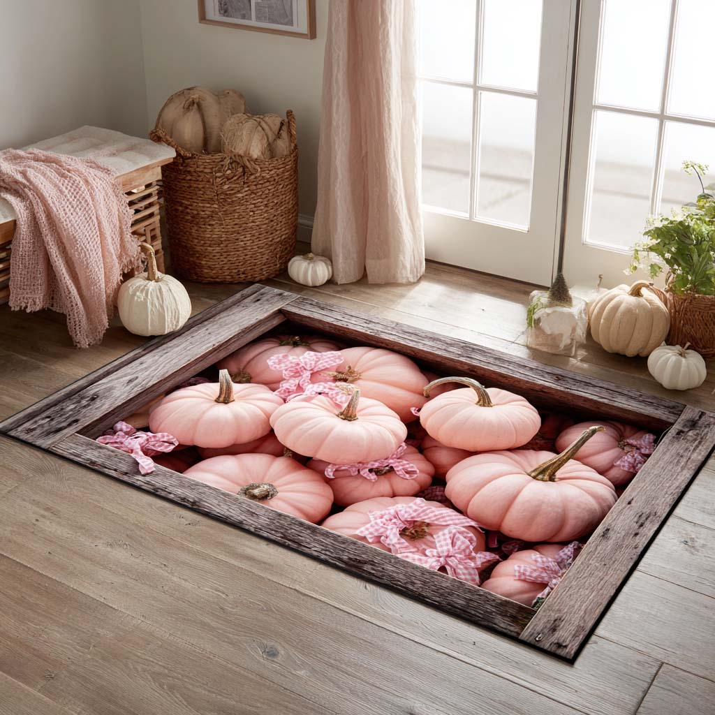 Blush Pumpkin Patch Area Rug