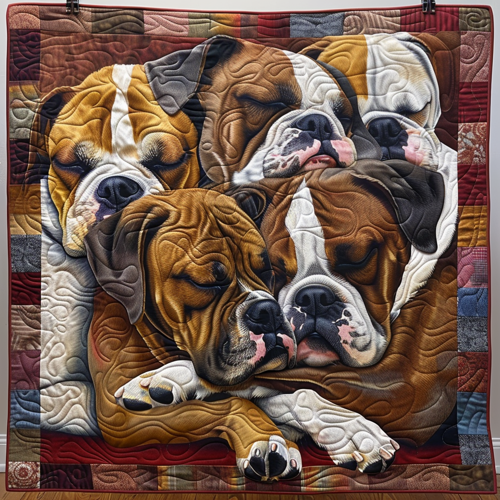 Boxer Bliss Quiltet Tæppe