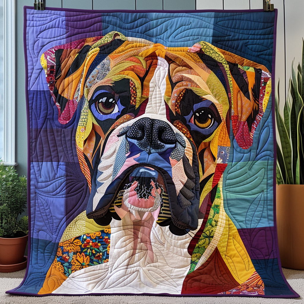 Boxer Charm Quiltet Tæppe