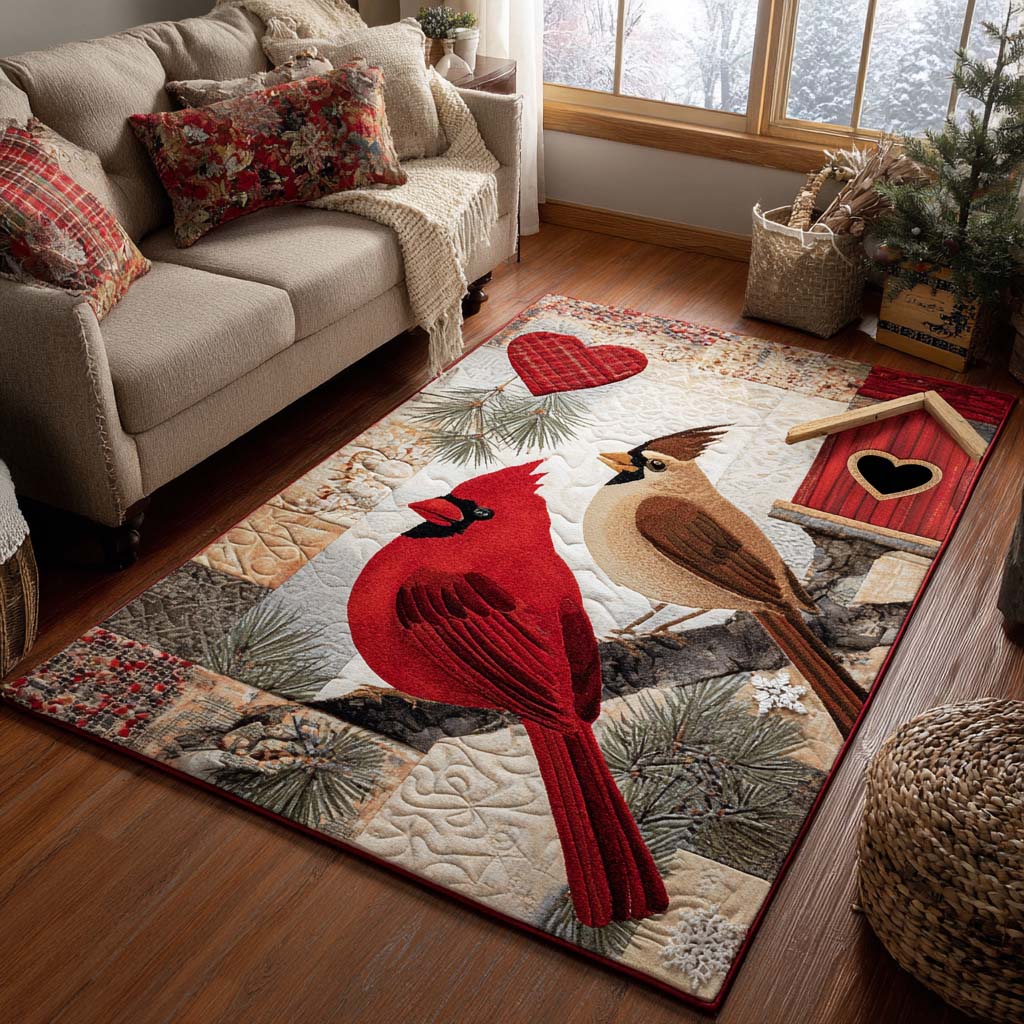 Bright Cardinal Area Rug
