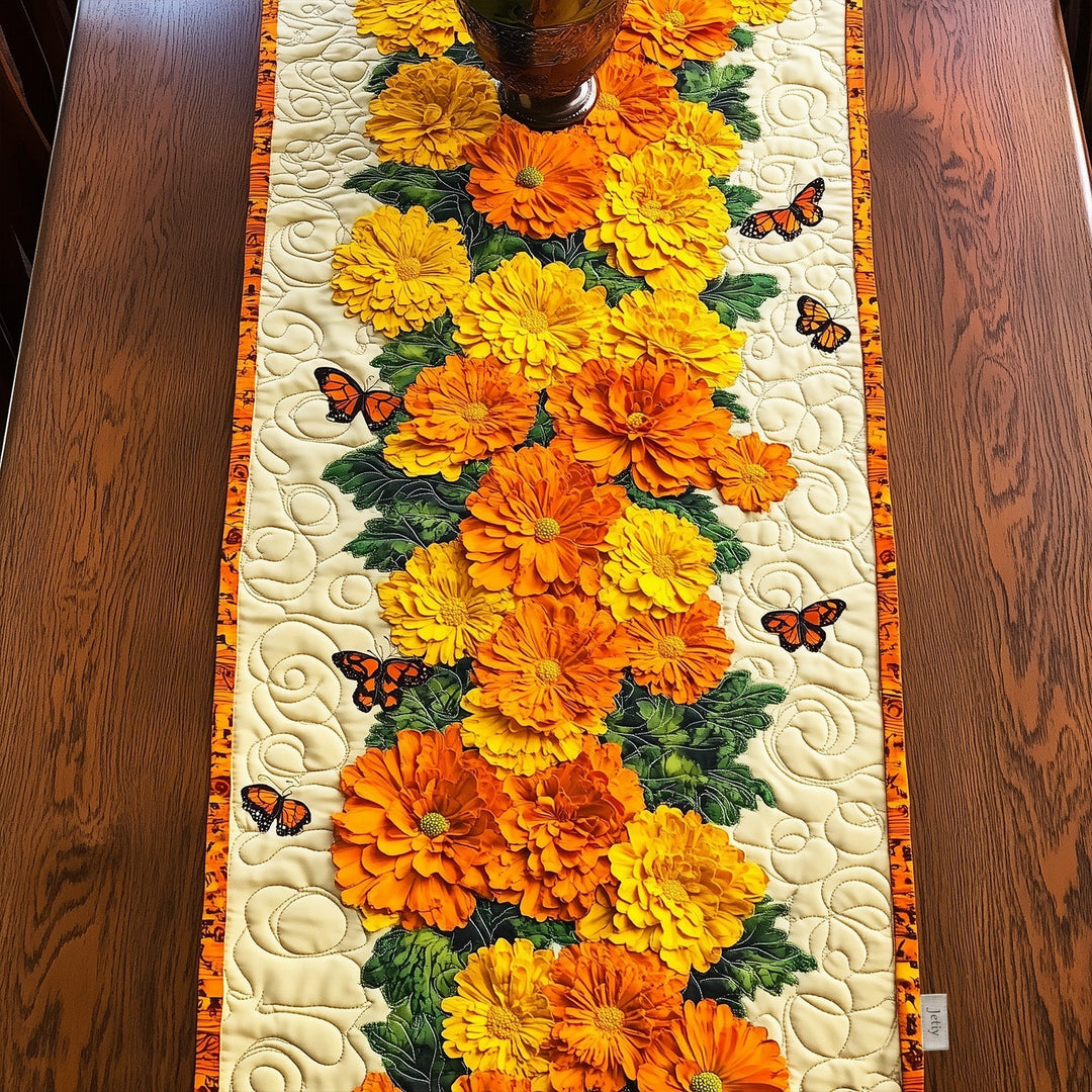 Lys Dia De Los Muertos Quilted Table Runner