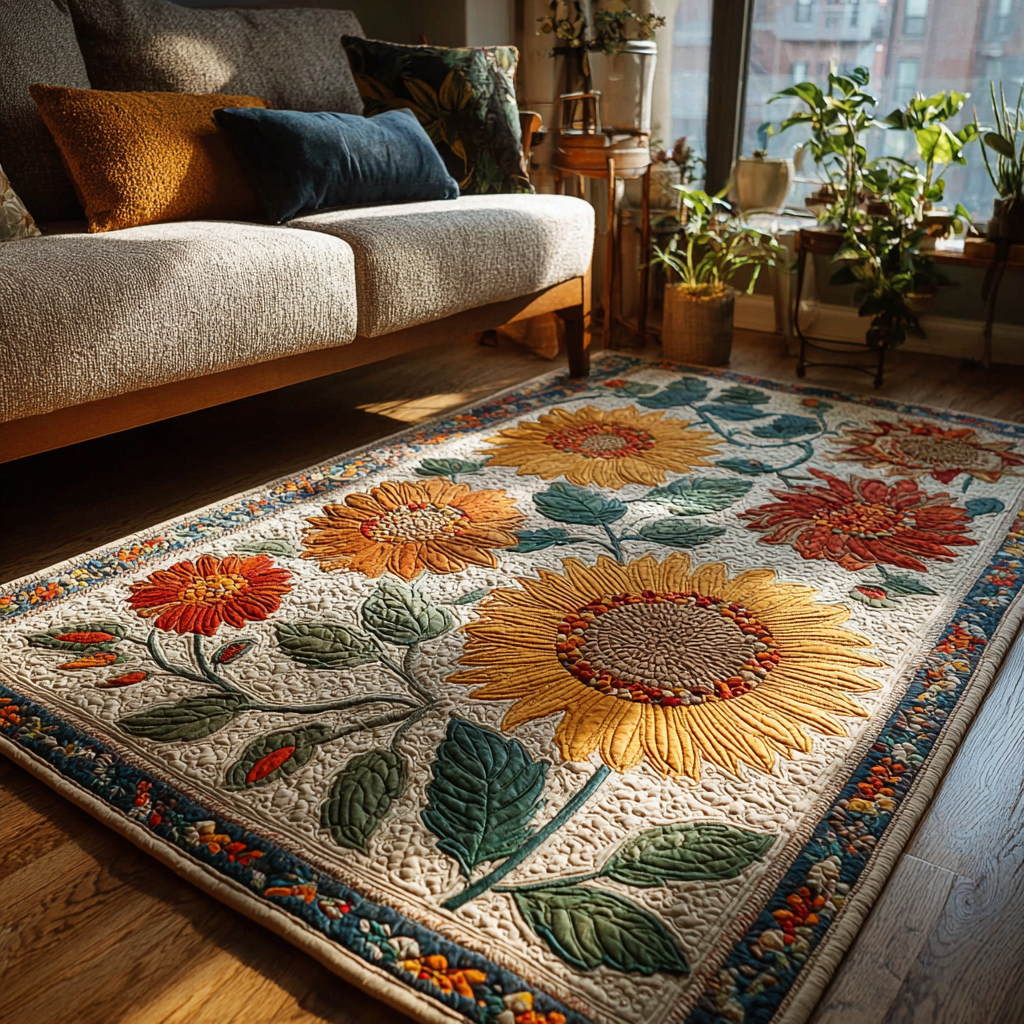 Bright Sunflower Area Rug