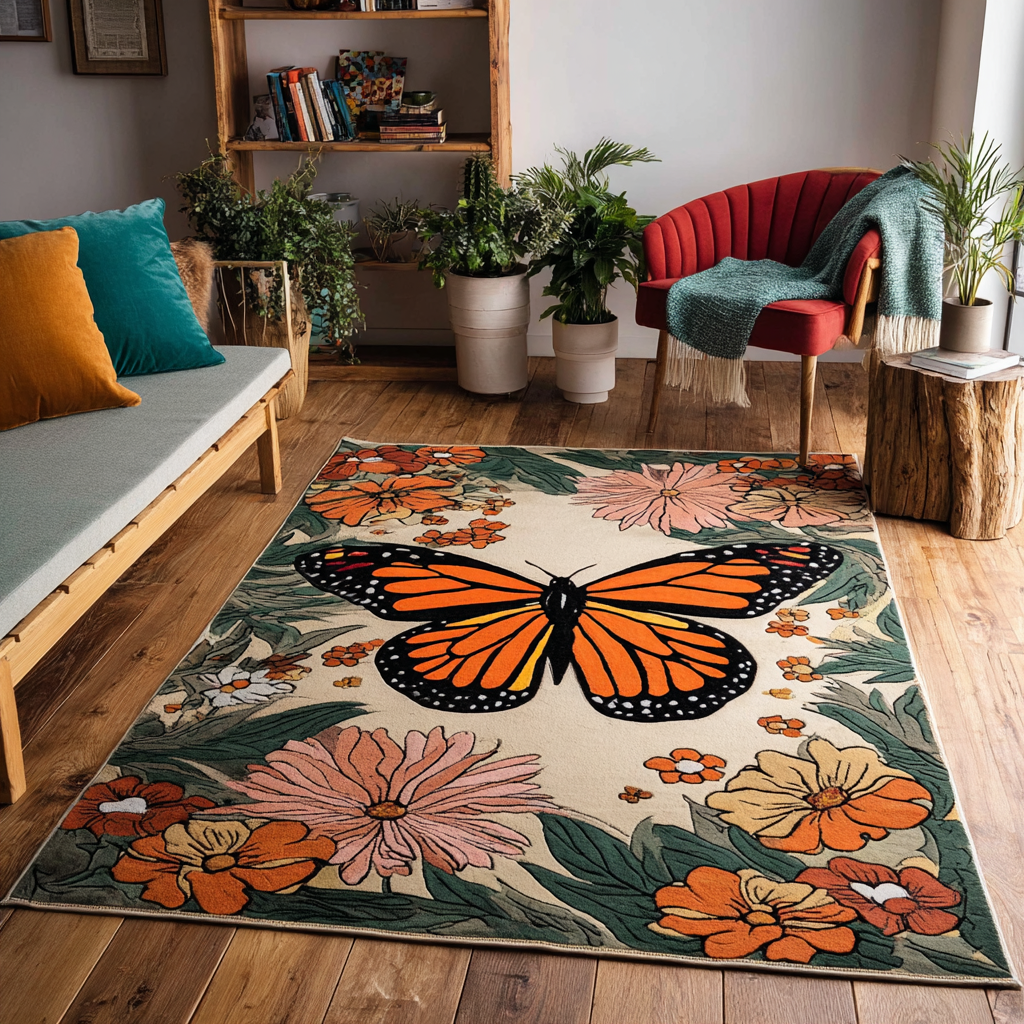 Butterfly Grace Area Rug