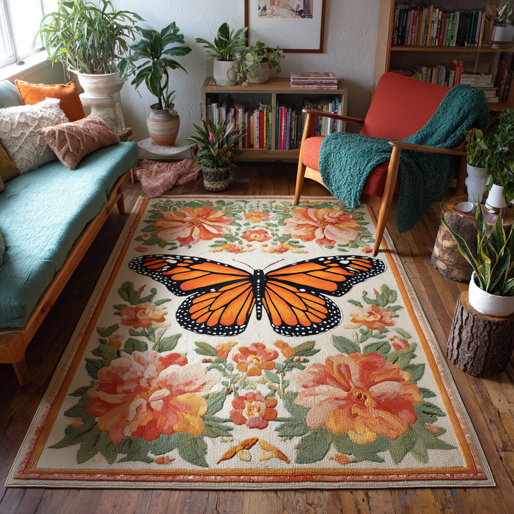 Butterfly Meadow Area Rug