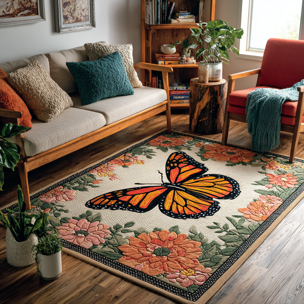 Butterfly Whisper Area Rug