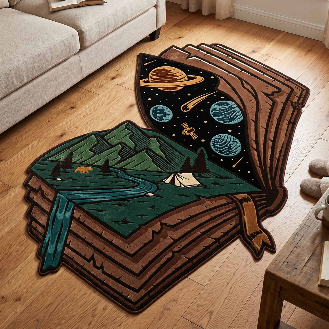 Camp Stack Custom Shape Area Rug