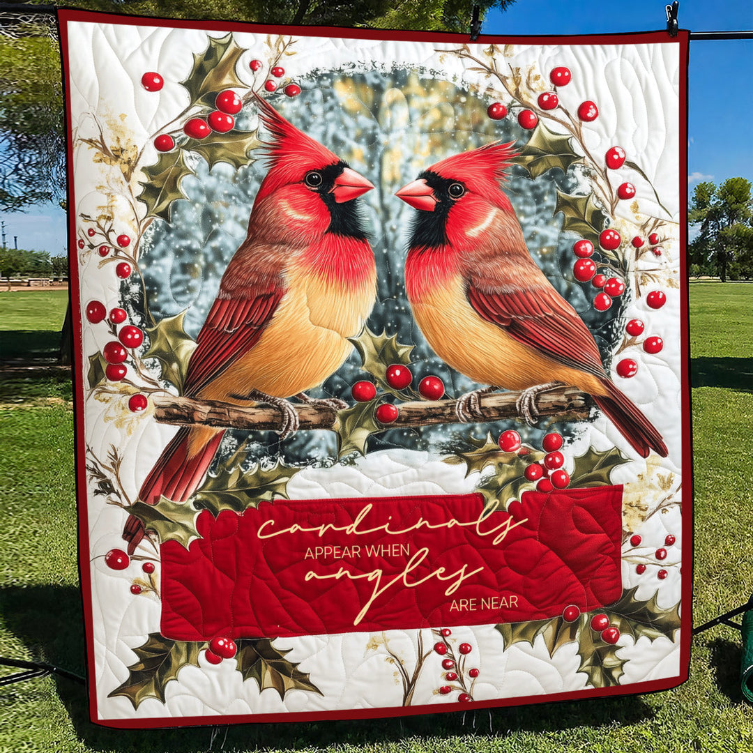 Cardinals Appear When Angels Are Near Kunst Quilt Ophæng