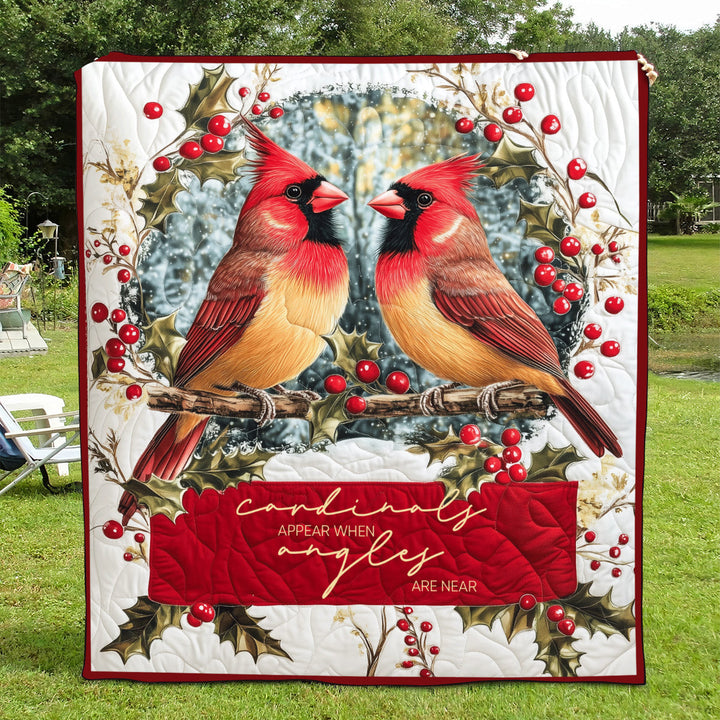 Cardinals Appear When Angels Are Near Kunst Quilt Ophæng