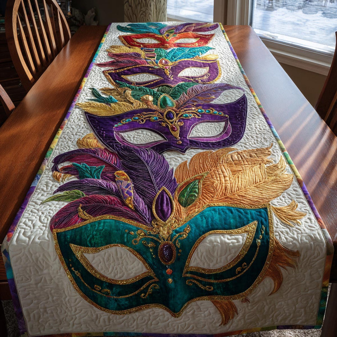 Mardi Gras Quiltet Bordløber
