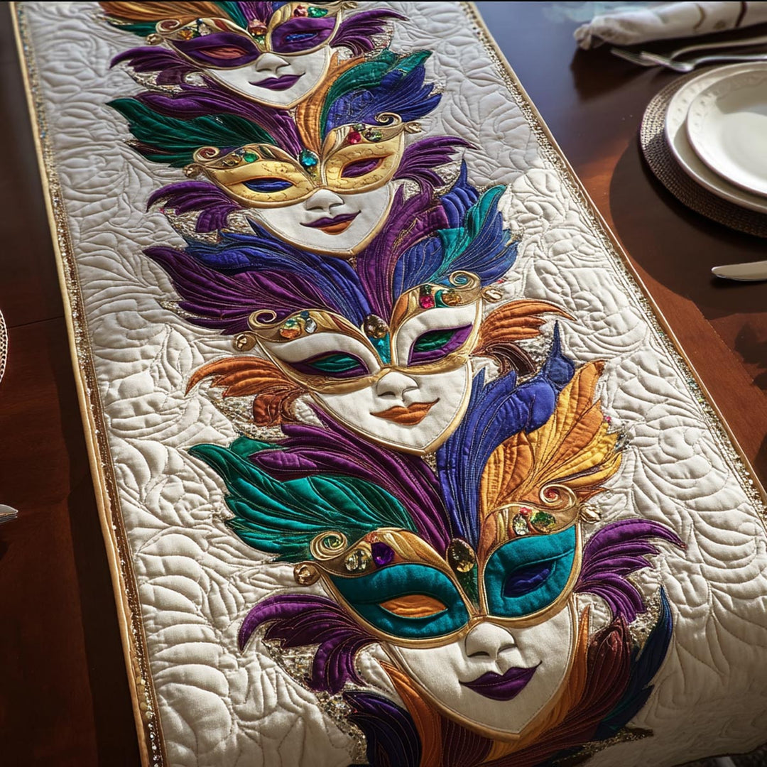 Mardi Gras Quiltet Bordløber