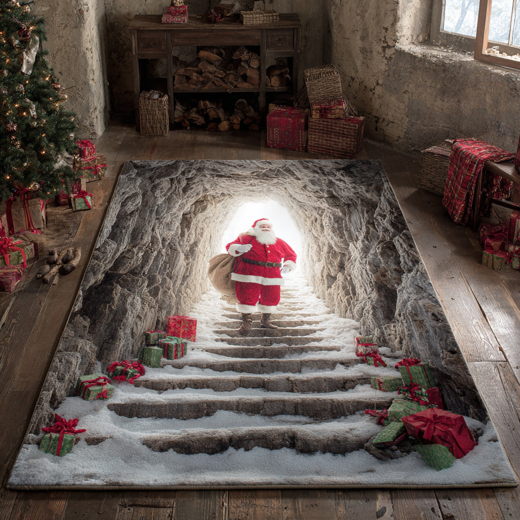 Cave Santa Claus Area Rug