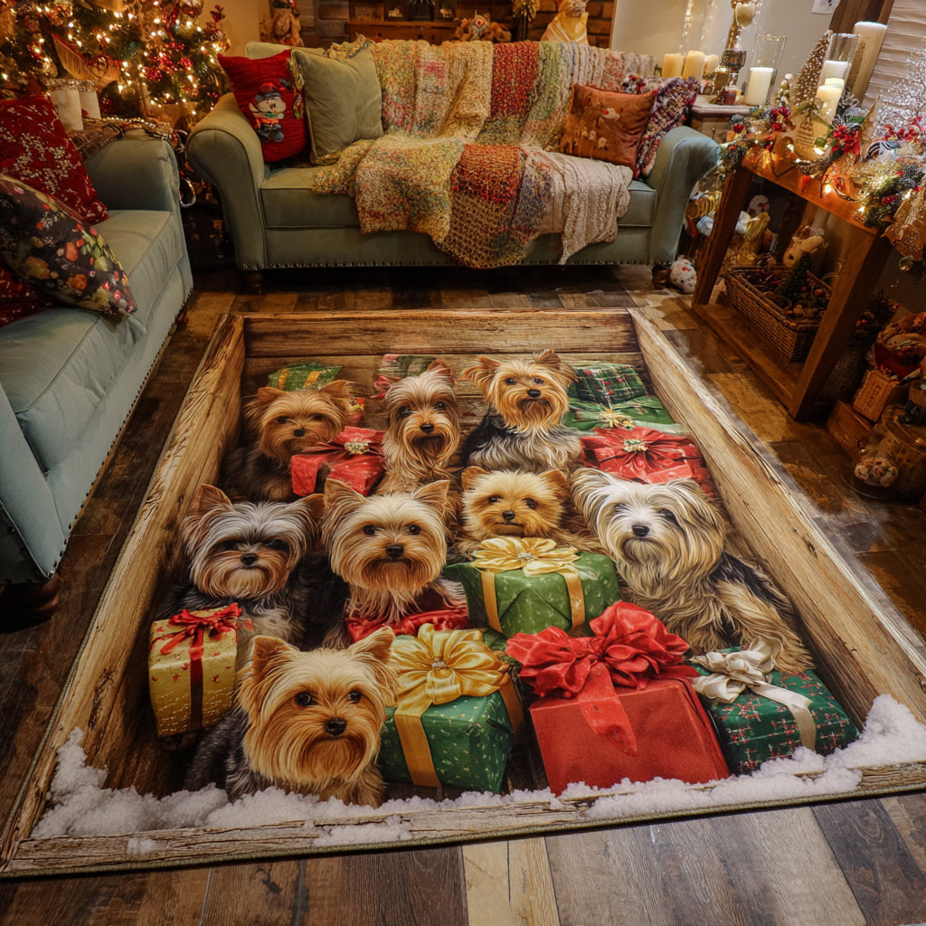 Celebration Yorkie Area Rug