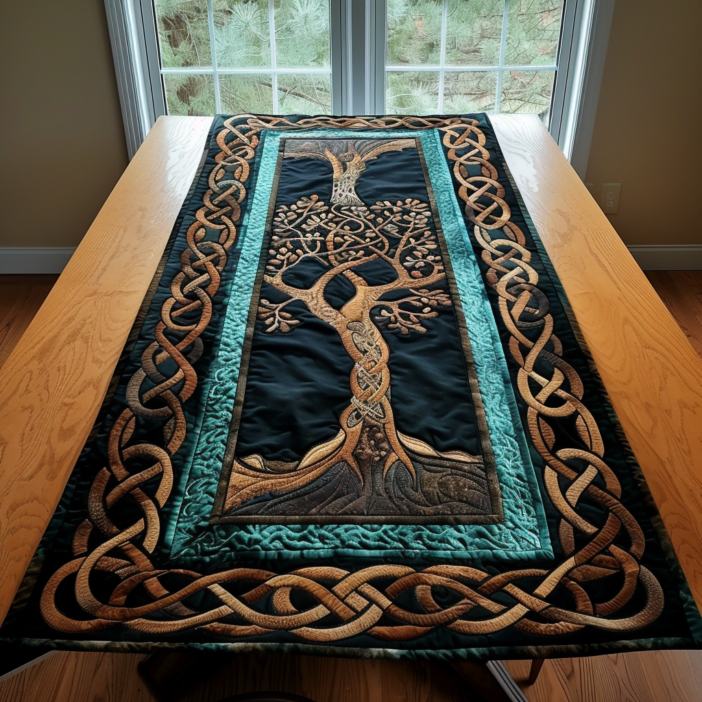 Keltisk Visdoms Quilted Table Runner