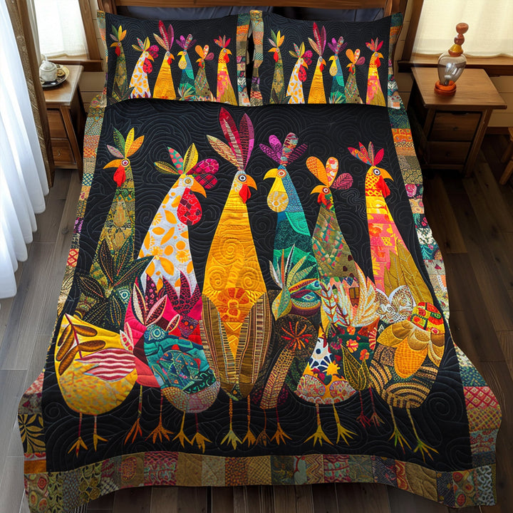Kylling Quilted Sengetøj Sæt