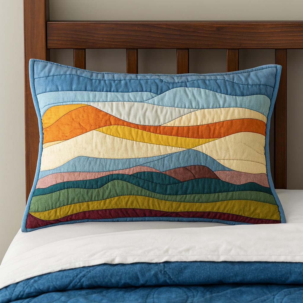 Sea Melody Quilted Bedding Pillow Case