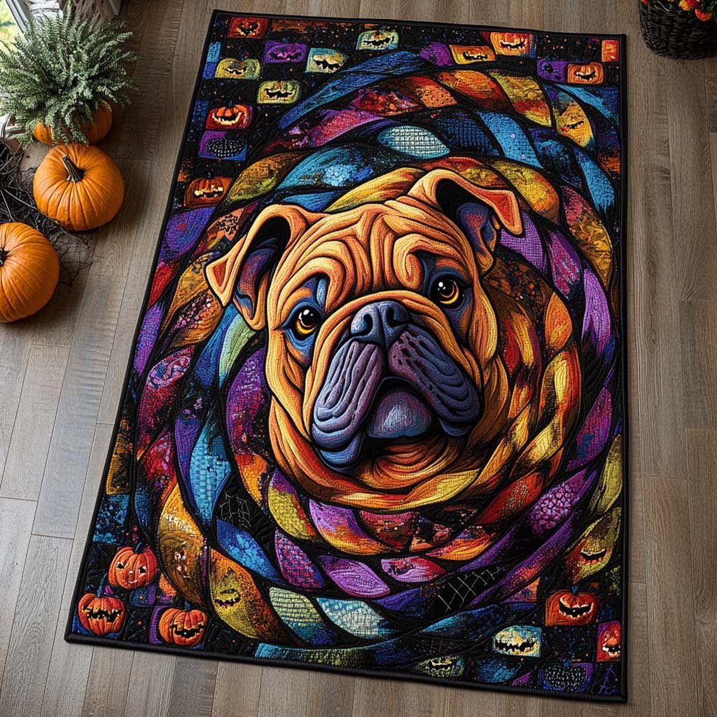 Color Burst Bulldog Area Rug