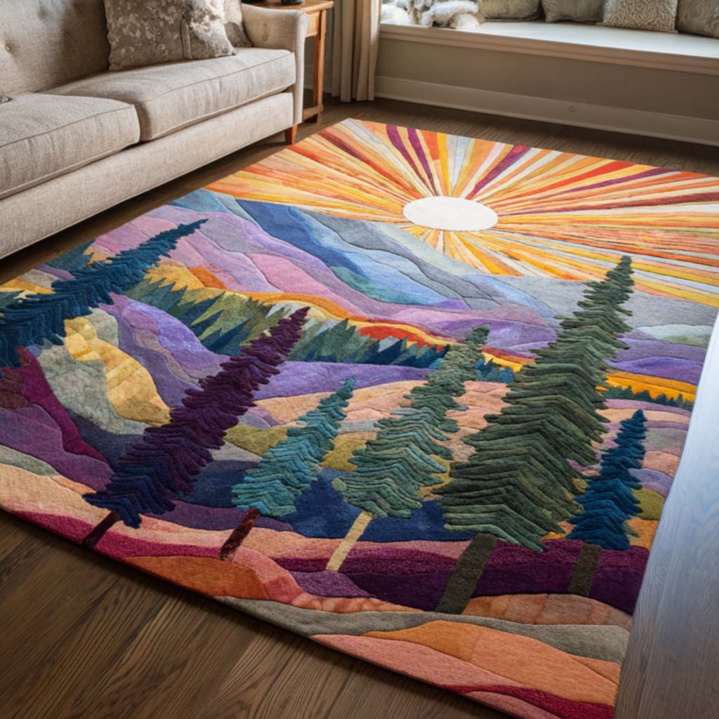Colorful Sunrise Area Rug
