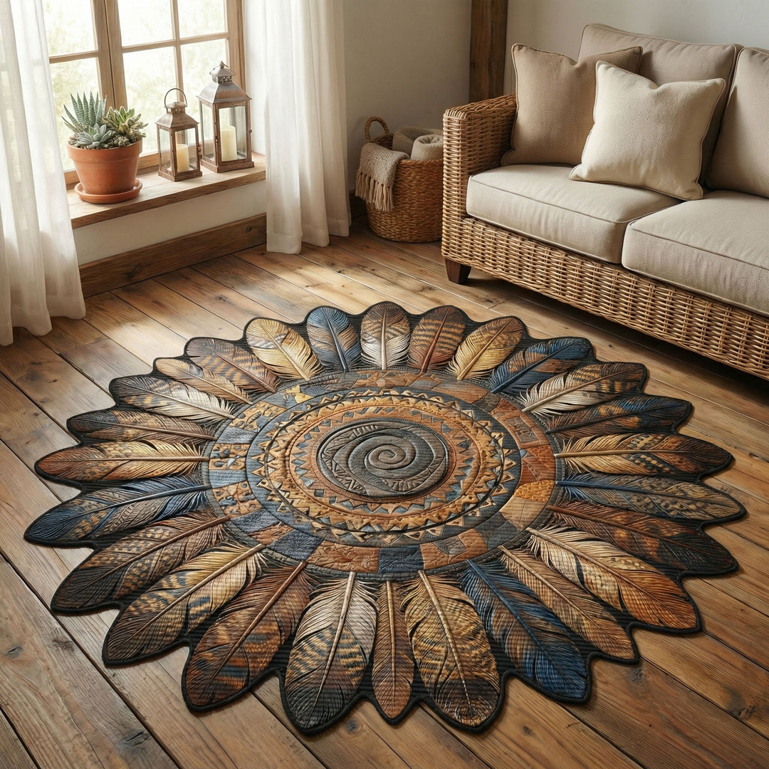 Copper Canyon Sunburst Custom Shape Area Rug