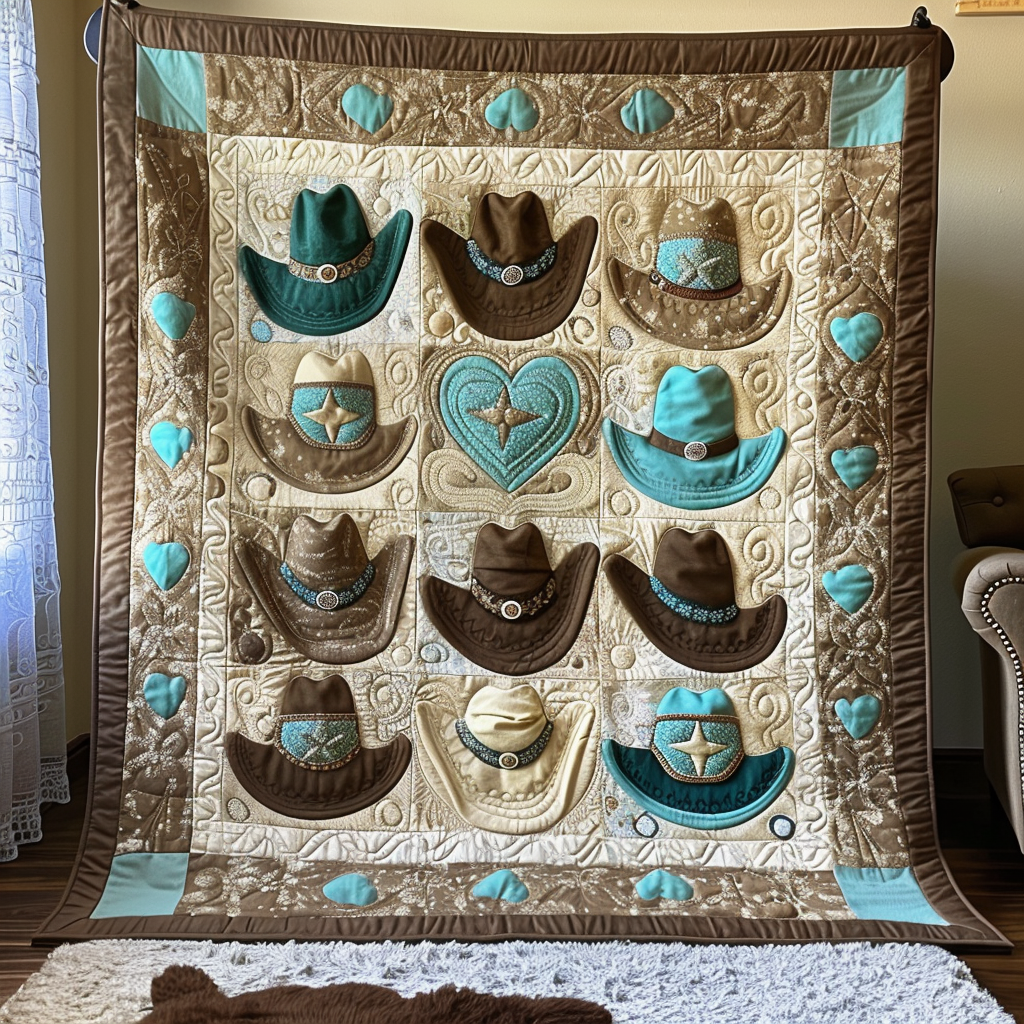 Cowboy Charm Quiltet Tæppe