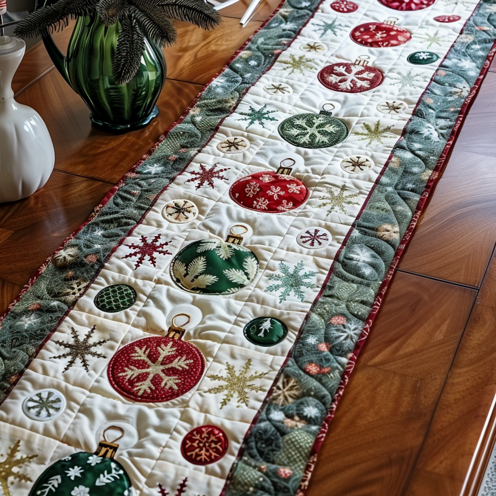 Hyggelig Julet Quilted Bordløber