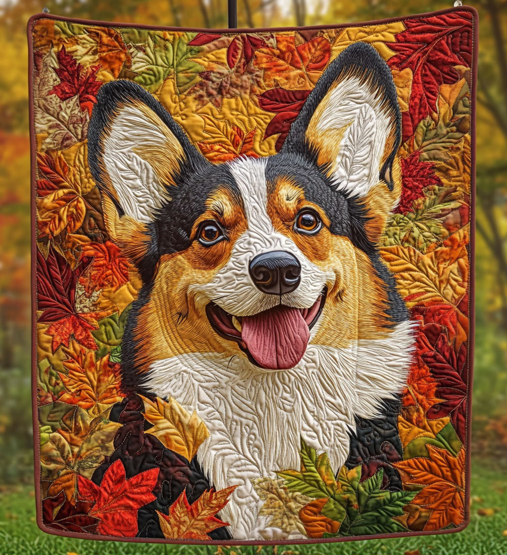 Hyggelig Corgi Quiltet Tæppe