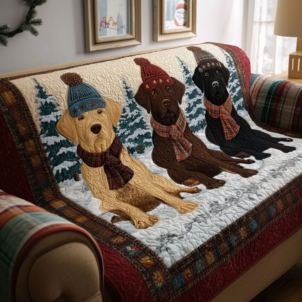 Labrador Retriever Quiltet Sofaovertræk