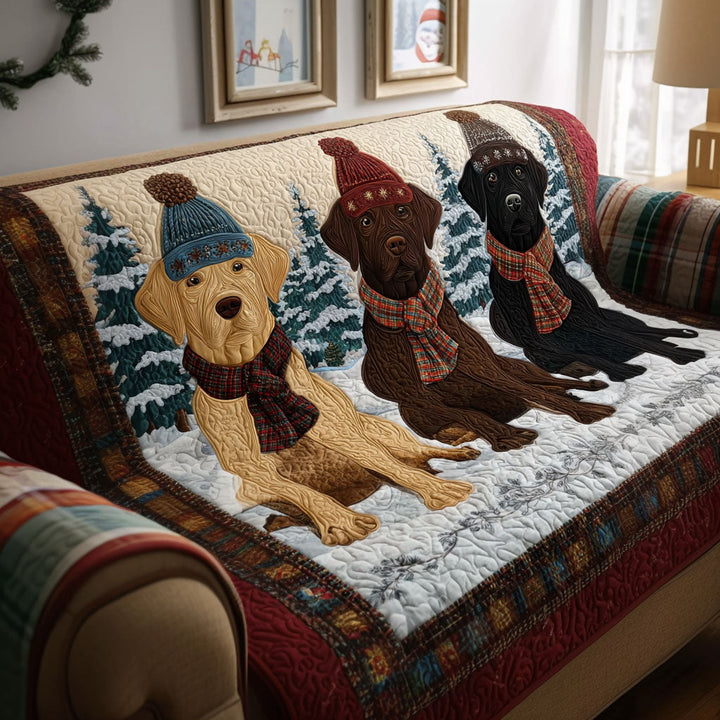 Labrador Retriever Quiltet Sofaovertræk