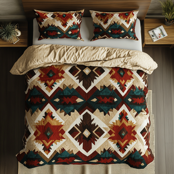 Native Pattern 3-Piece Quilted Bedding Set