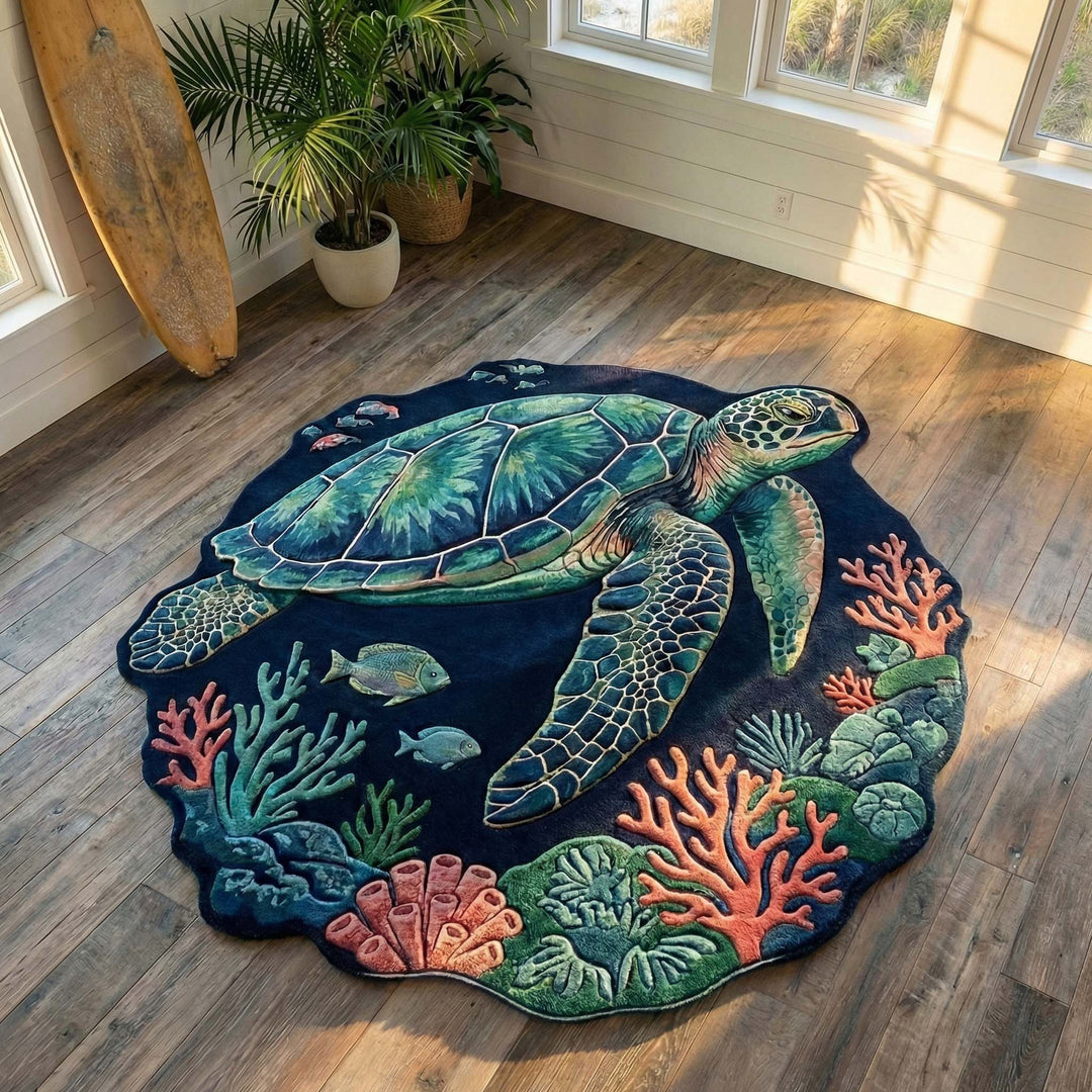 Deepsea Turtle Specialformet Tæppe