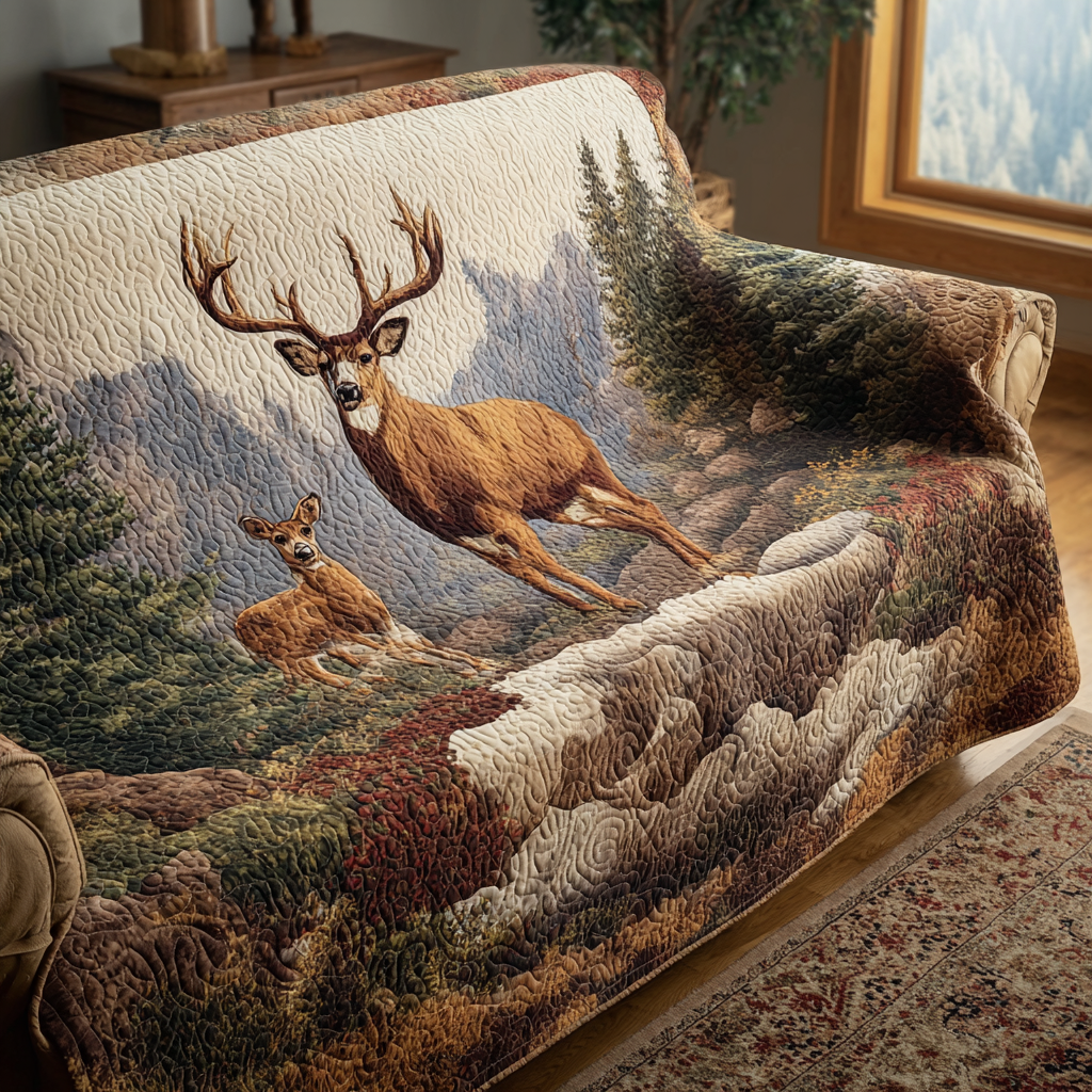 Rensdyr Quilted Sofa Cover