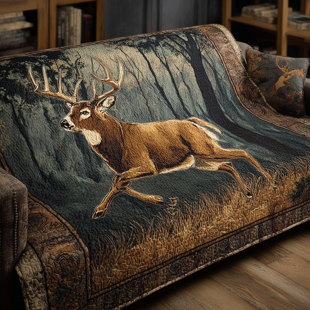 Hjorteånd Quiltet Sofa Cover