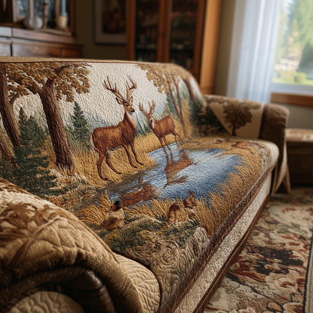 Rensdyr Quilted Sofa Cover