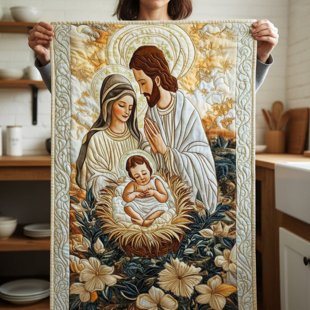 Guddommelig Manger Quilted Table Runner