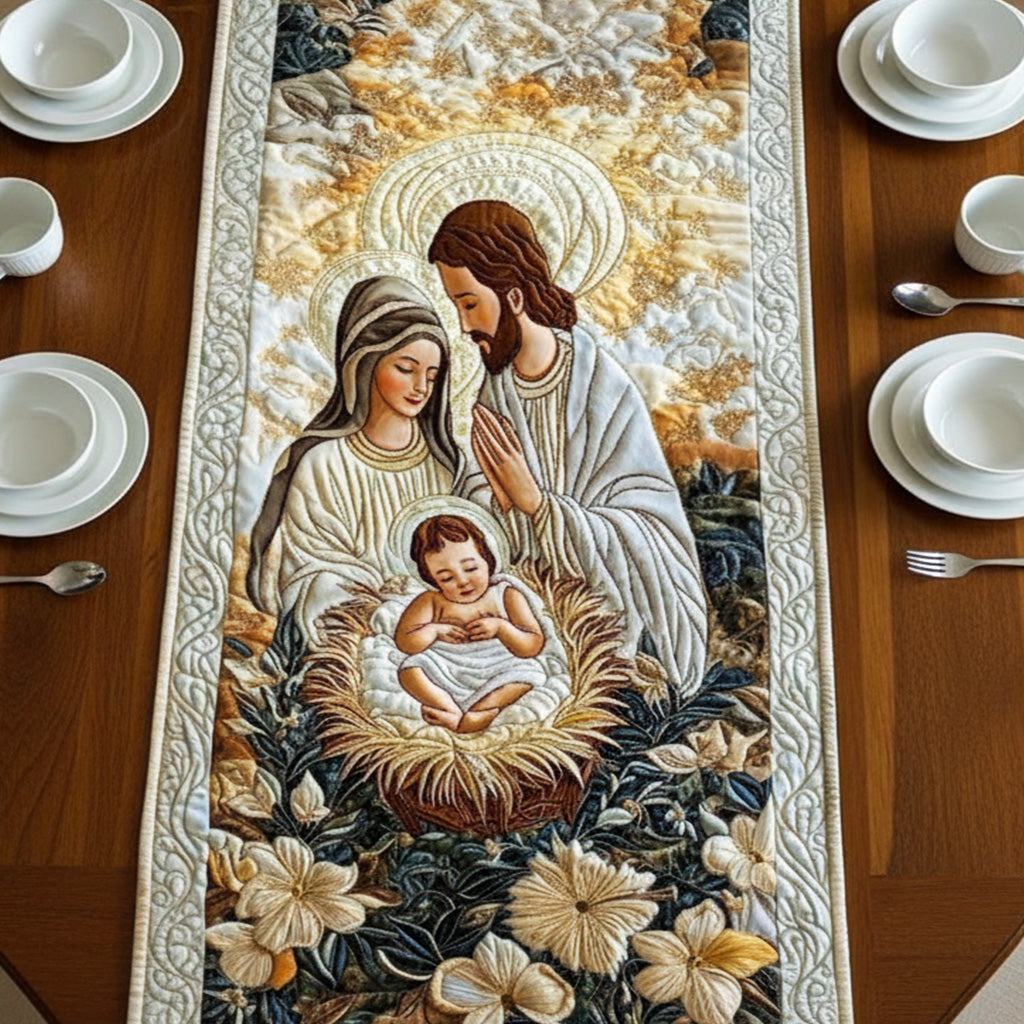 Guddommelig Manger Quilted Table Runner