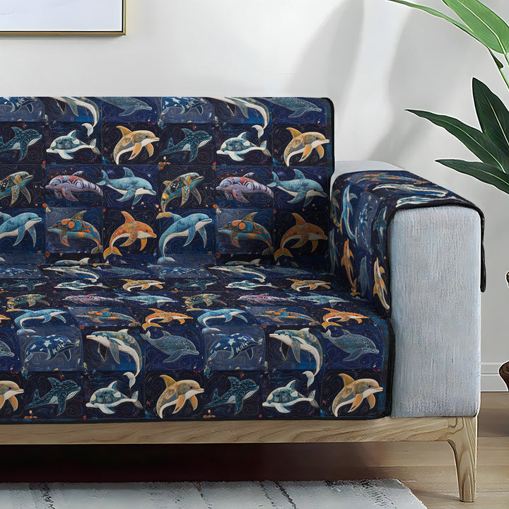 Delfin Drømme Polstret Sofa Dække