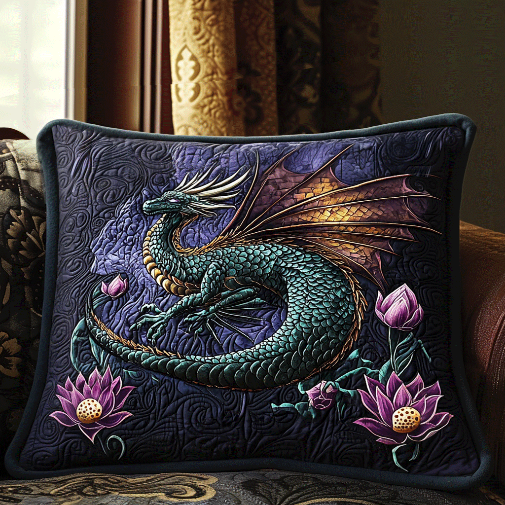 Dragon Realm Quiltet Sengelinned Pudevar