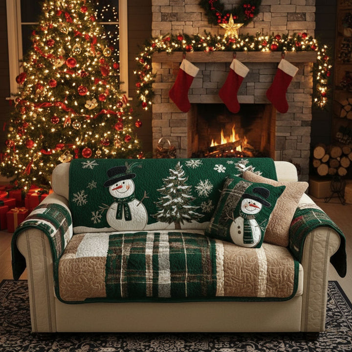 Evergreen Festive Nights Quilted Sofa Cover