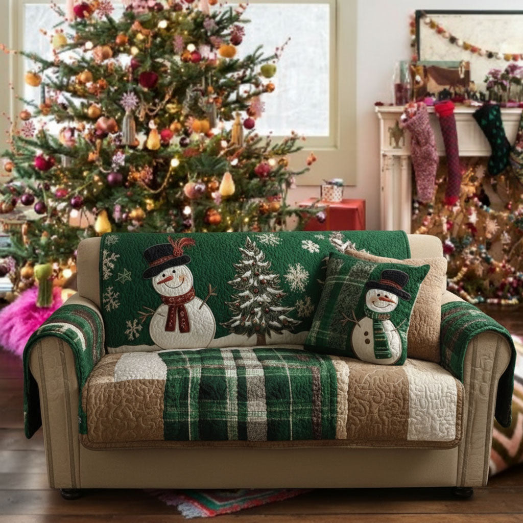Evergreen Festive Nights Quilted Sofa Cover