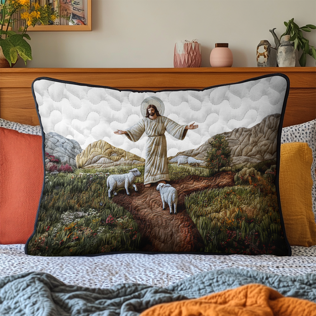 Faith Embrace Quilted Bedding Pillow Case