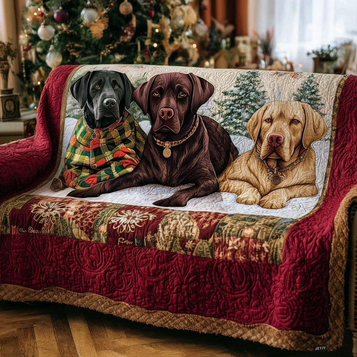 Labrador Retriever Quiltet Sofaovertræk